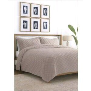 Becky Cameron Super Soft Quilt Set Full/ Queen 3 Pcs Brown